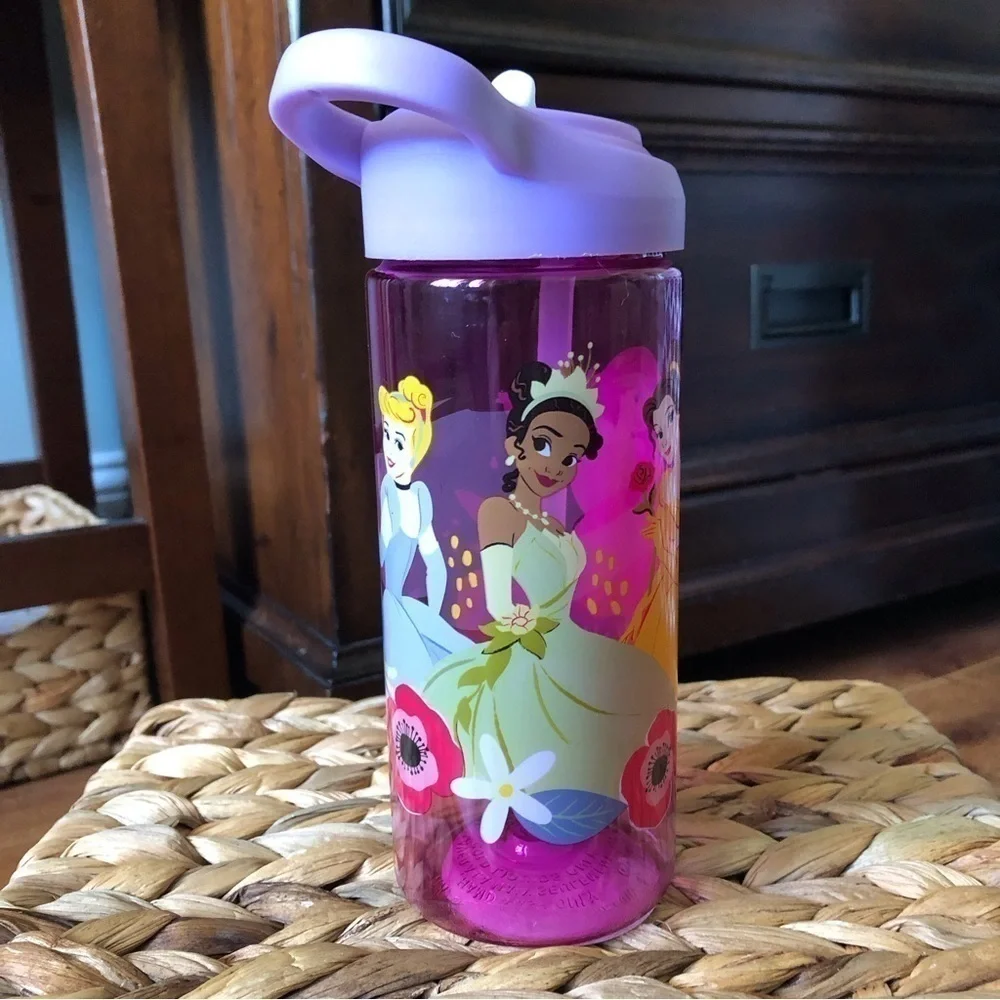 Disney: Princess water bottle with straw